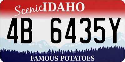 ID license plate 4B6435Y