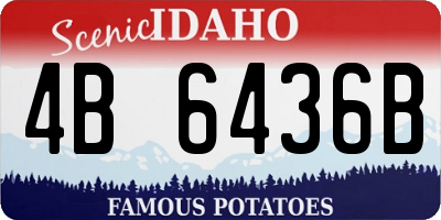 ID license plate 4B6436B