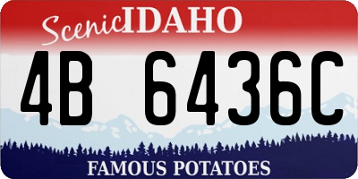 ID license plate 4B6436C