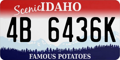 ID license plate 4B6436K