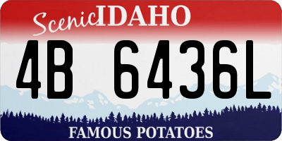 ID license plate 4B6436L