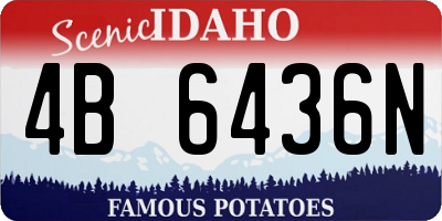 ID license plate 4B6436N
