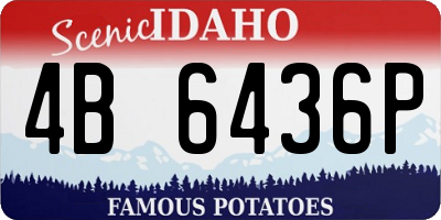 ID license plate 4B6436P