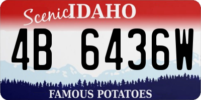 ID license plate 4B6436W
