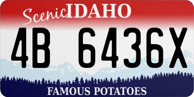 ID license plate 4B6436X