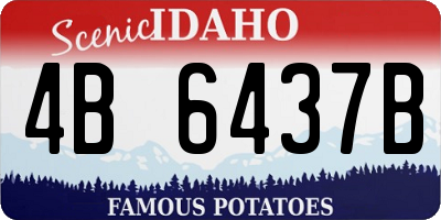 ID license plate 4B6437B