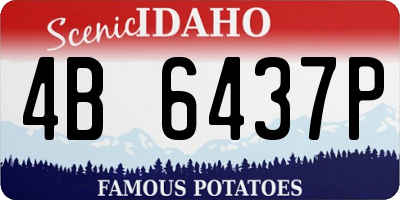 ID license plate 4B6437P