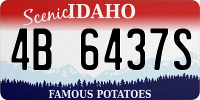 ID license plate 4B6437S