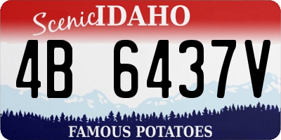 ID license plate 4B6437V