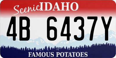 ID license plate 4B6437Y