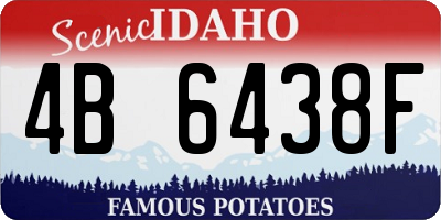 ID license plate 4B6438F