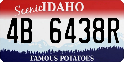 ID license plate 4B6438R