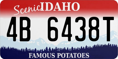 ID license plate 4B6438T