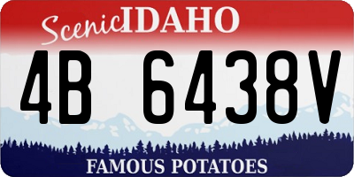 ID license plate 4B6438V