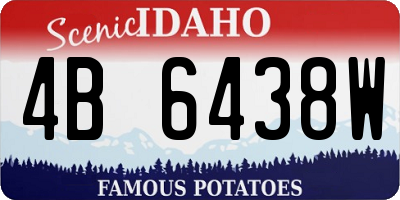 ID license plate 4B6438W
