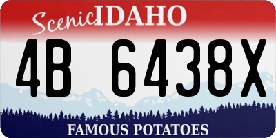 ID license plate 4B6438X