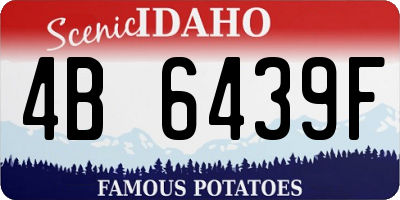 ID license plate 4B6439F