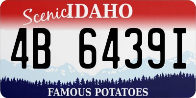 ID license plate 4B6439I