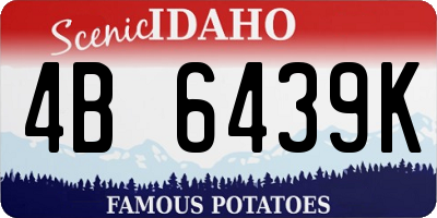 ID license plate 4B6439K