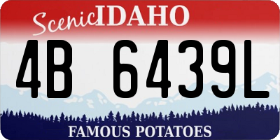 ID license plate 4B6439L