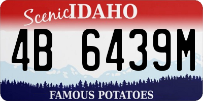 ID license plate 4B6439M