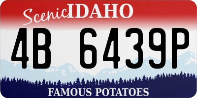 ID license plate 4B6439P