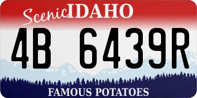 ID license plate 4B6439R