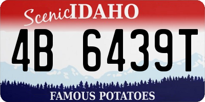 ID license plate 4B6439T