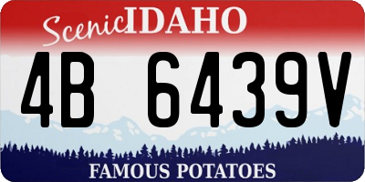 ID license plate 4B6439V