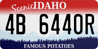 ID license plate 4B6440R