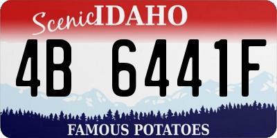 ID license plate 4B6441F