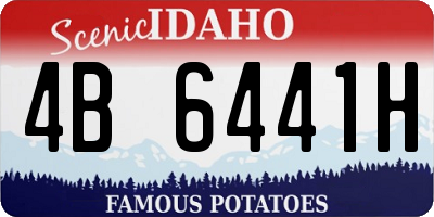 ID license plate 4B6441H
