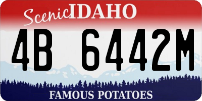 ID license plate 4B6442M