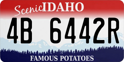 ID license plate 4B6442R