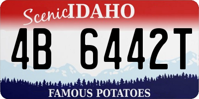 ID license plate 4B6442T
