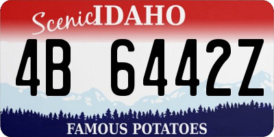 ID license plate 4B6442Z