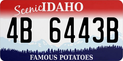 ID license plate 4B6443B