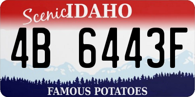 ID license plate 4B6443F