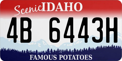 ID license plate 4B6443H