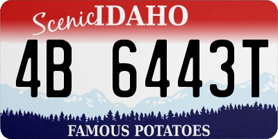 ID license plate 4B6443T