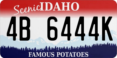 ID license plate 4B6444K