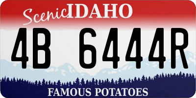 ID license plate 4B6444R