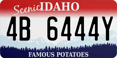 ID license plate 4B6444Y