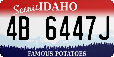 ID license plate 4B6447J