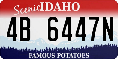 ID license plate 4B6447N