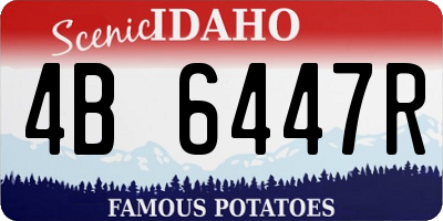 ID license plate 4B6447R