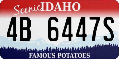 ID license plate 4B6447S