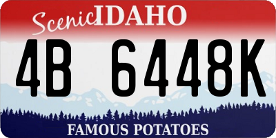 ID license plate 4B6448K