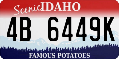ID license plate 4B6449K