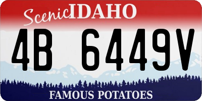 ID license plate 4B6449V